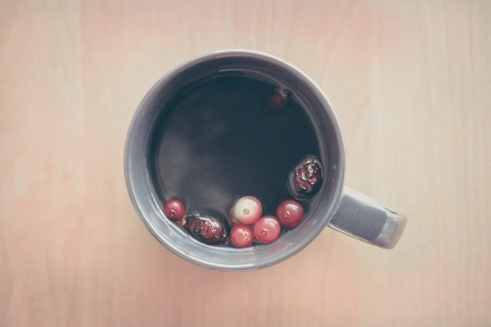 a mug with berries